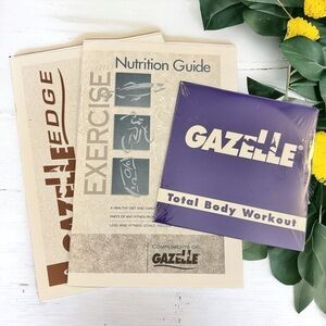 Gazelle Edge Owner’s Manual + Workout DVD + Exercise Nutrition Guide NEW